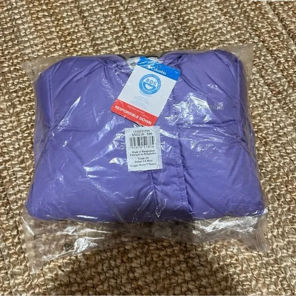 NWT Columbia Black and Purple Baby Snowsuit with Star Pattern , Sz 3-6m - Picture 7 of 7